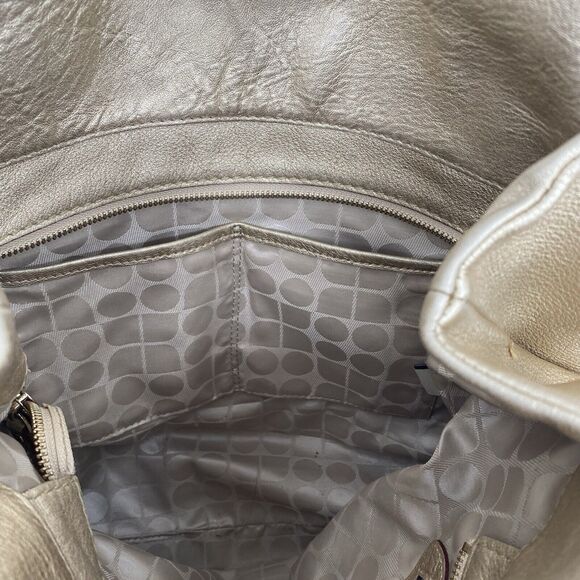 Kate Spade Large Gold Braided Hobo Bag Leather Tote - Picture 11 of 11